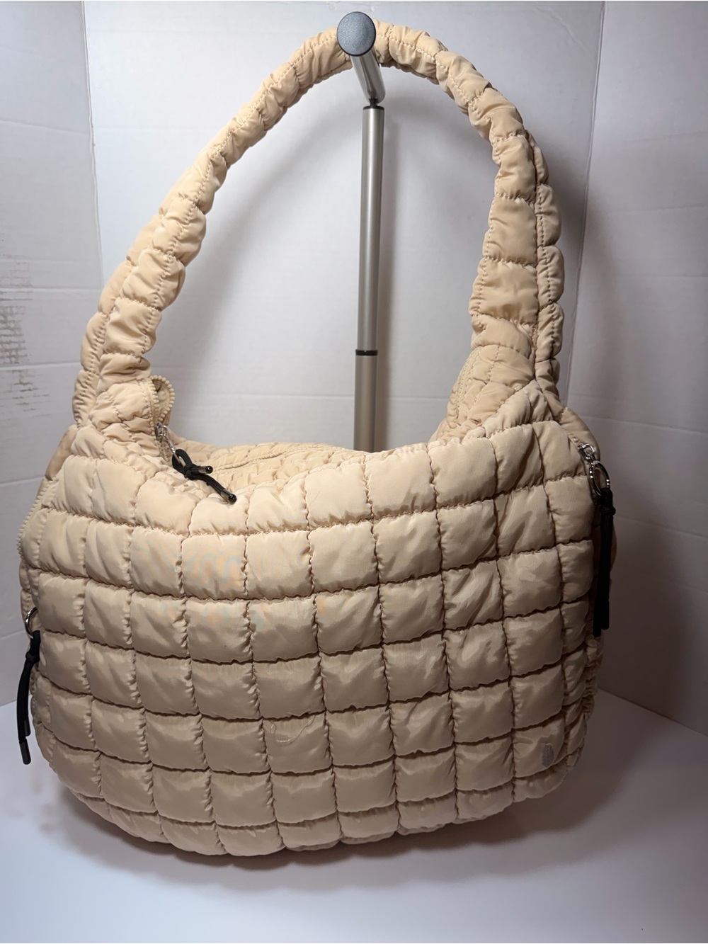 Free people Quilted Puffer Shoulder Bag in Cream